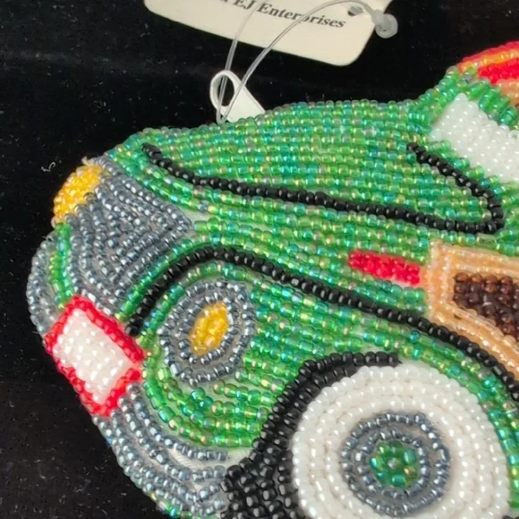 C. Marie Green Beaded Mini Bag — Vintage Car Motif - Picture 5 of 5